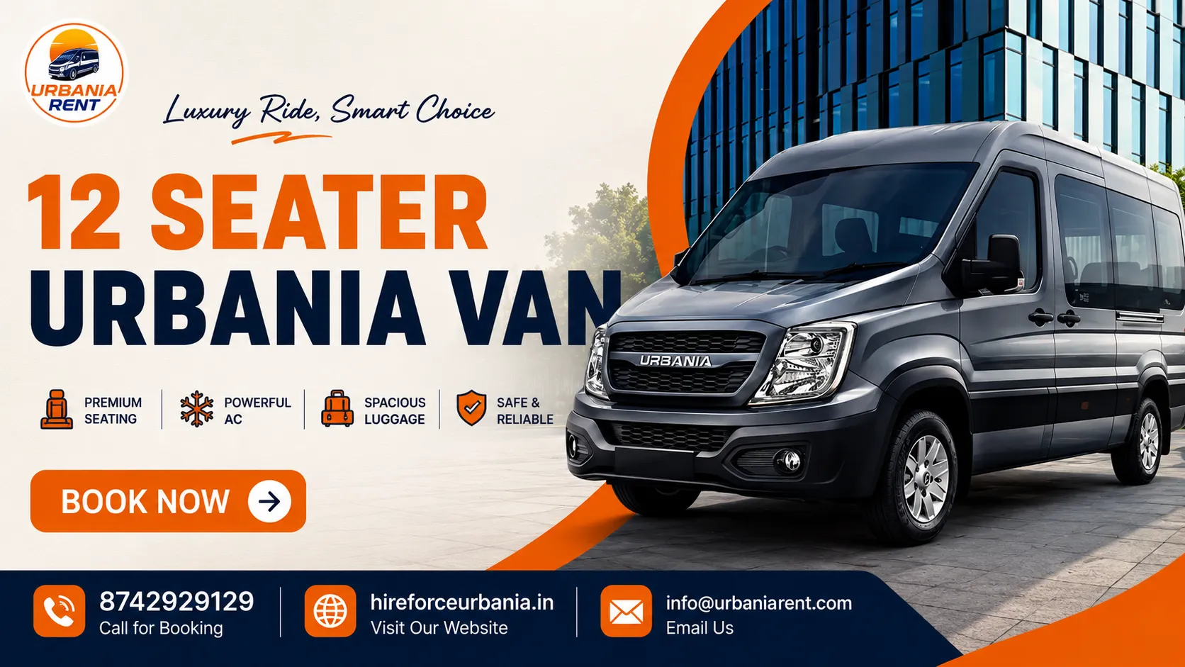 Hire 12 Seater Force Urbania in Delhi