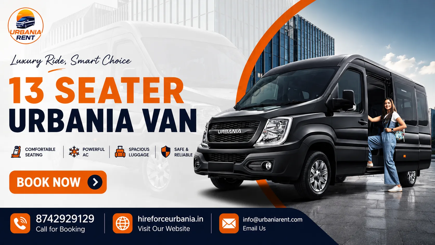 Book 13 Seater Force Urbania Delhi